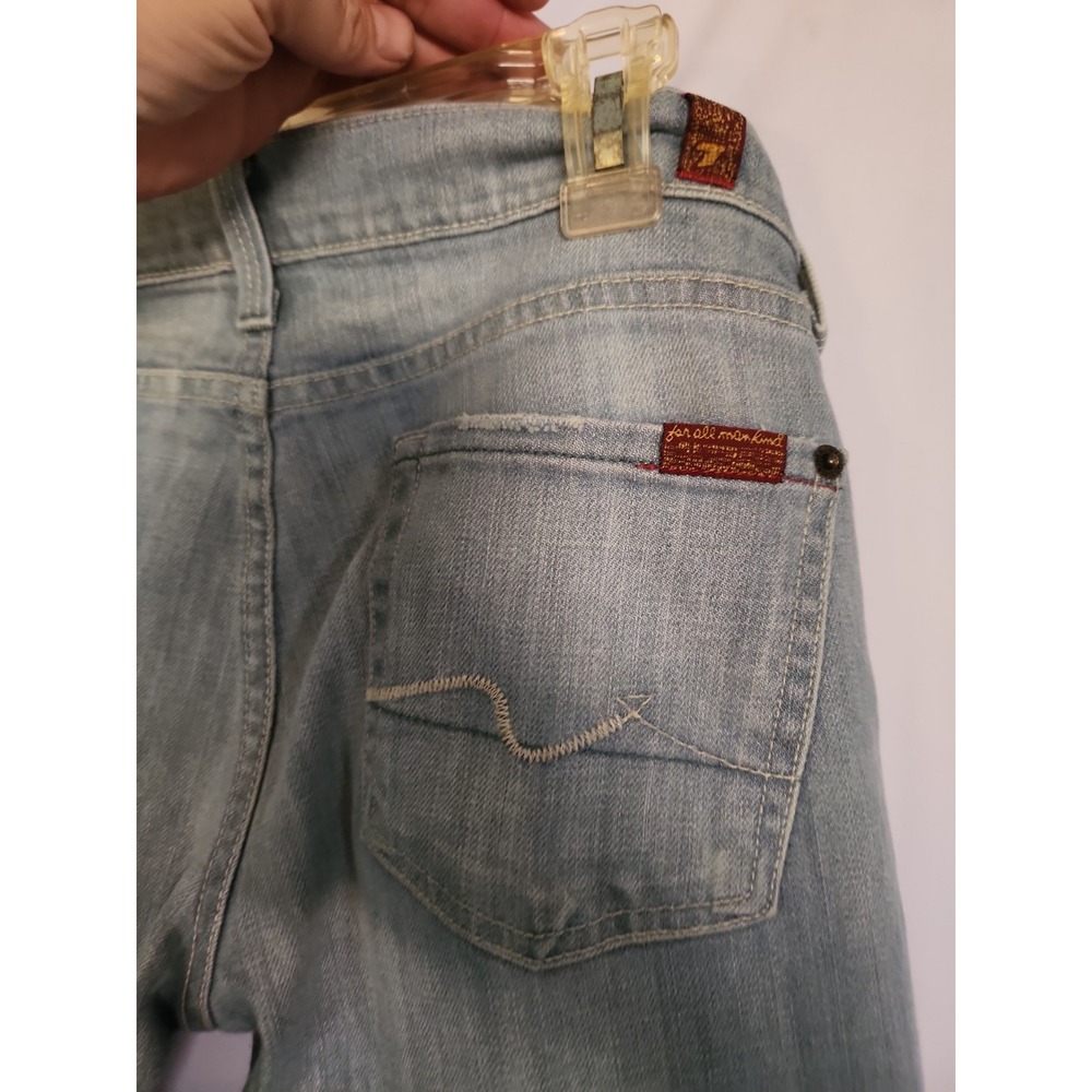 7 For All Mankind Women's Straight Leg Jeans Size 29, Light Wash - Picture 5 of 14